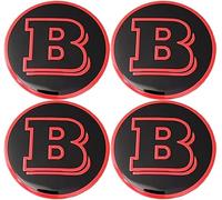 Hub Center Caps Adesivi per Smart Brabus 60mm, Tappi Adesivi Coprimozzo Adesivo per Pneumatici Badge Trim Copri Ruota Hup Trim 4 Pezzi