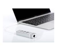 Digitus Hub Usb C+ethernet One Size Grey