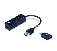 HUB CONCEPTRONIC USB 3.0 4 PUERTOS + ADAP. USB-C