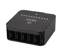 Hub controller ventola di raffreddamento PC 12 V DC alimentatore con supporto di ricarica rapida di tipo c per un massimo di 6 ventole manuale per indicatori visivi a quadrante (tipo C + CC)