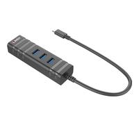 Lindy 43249 hub di interfaccia USB 3.2 Gen 1 (3.1 Gen 1) Type-C 5000 Mbit/s Nero