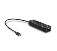 Lindy 43249 hub di interfaccia USB 3.2 Gen 1 (3.1 Gen 1) Type-C 5000 Mbit/s Nero