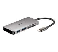 D-LINK HUB USB-C 6-IN-1 CON HDMI, LETTORE CARD E POWER DELIVERY 60W, USCITE: HDMI x1, USB 3.0 x2, USB-C x1, SD x1, TF x1, HDMI FINO A 4K, PLUG AND PLAY Quantita min. 1
