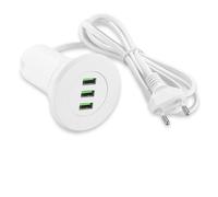 Hub da tavolo USB da incasso con 4 porte, divisorio da tavolo, adattatore per computer portatile, telefono cellulare