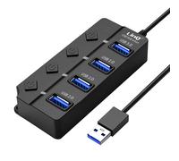 Hub da USB a USB 3.0 e 3x USB 2.0 trasferimento dati 5Gb/s LinQ nero