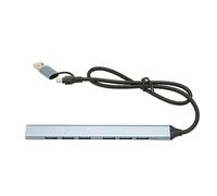 Hub da USB C a USB, Docking Station Plug And Play USB 3.0 in Lega di Alluminio, Hub di Tipo C 7 Interfacce, Compatibile con Win7, 8, 8.1, 10, OS X, Vista