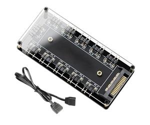 Hub del ventilatore della scatola del computer | Controller ARGB del banco da lavoro di sport elettronici | Hub del ventilatore della scatola, Esclusivo hub splitter LED ARGB, 10 in 1, adec