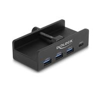 Hub DeLock 4 porte 5 Gbps modello 64284 USB-A USB-C corpo in alluminio