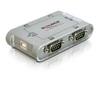 DeLOCK 4 Port USB 2.0 Serial Hub Argento