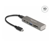 Hub Delock 6 porte 10 Gbps USB 3.2 Gen 1 metallico con lettore SD MicroSD