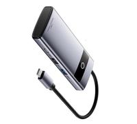 Hub di alluminio di tipo C con 4K HDTV PD100W USB3.0 Trasferimento dati ad alta velocità e porta di rete