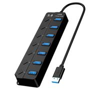 Hub di dati USB a 4 porte/7 porte Splitter Hub USB3.0 5Gbps Multi USB Splitter 23 cm Adattatore per cavo Espansore multiplo Gestione dei cavi desktop
