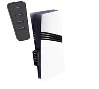 Hub di espansione USB Hub Charger Splitter Adapter con 4 porte USB 2.0 per PS5 pro e ps5 Slim Game Console, adattatore di estensione del caricabatterie per PS5 pro (Nero)