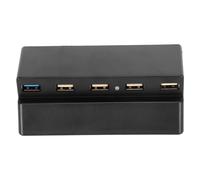 Hub di espansione USB multiporta compatibile con PS4 Slim, ricarica ad alta velocità con indicatori LED, sincronizzazione rapida dei dati e supporto