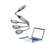Hub di prolunga cavo USB diviso - Linea multiporta da un piede con espansione dati stabile 1 ingresso 3 uscite, cavo di condivisione 'alimentazione affidabile | Accessorio per connettività unità f