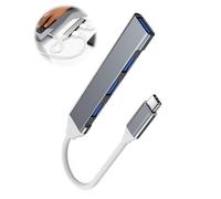Hub di ricarica 4 in 1 per MagicBand+ Plus Magic Band, adattatore multiporta splitter di tipo C, 1 USB 3.0 + 3 porte USB 2.0 Disney World Must Haves (grigio, 1 pezzo)