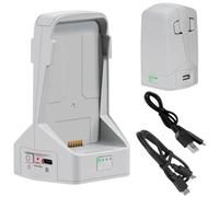 Hub di ricarica bidirezionale per DJI FLIP, custodia per caricabatterie veloce con cavo di ricarica compatibile con batteria FLIP Drone, carica due batterie contemporaneamente in soli 70 minuti