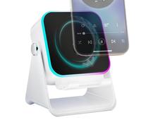 Hub di ricarica elettronico - Base universale per tablet, piedistallo video a mani libere, supporto per boombox da viaggio compatto, supporto per visione a doppio angolo, ripiano per riproduzione ad