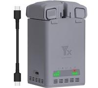 Hub di Ricarica per DJI Mini 5 Pro/Mini 4 Pro /Mini3 Pro /Mini3, Stazione di Ricarica Rapida da 100W, Ricarica Fino a 2 Batterie, Power Bank, Compatto e Portatile, Accessori per Droni