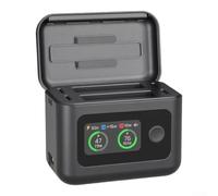 Hub di ricarica rapida Dual per caricabatterie per Insta360 X6 con display a LED 27W per usb-c per custodia Banca di potere nero