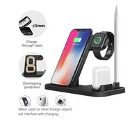 Hub di ricarica wireless, ricarica rapida Qi per il tuo ecosistema Apple, supporto universale compatibile con design pieghevole e dissipazione del