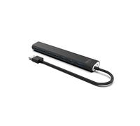 Hub di trasferimento dati a 5 Gbps, protezione da sovracorrente e funzionalità plug-and-play in un design portatile in alluminio, perfetto per