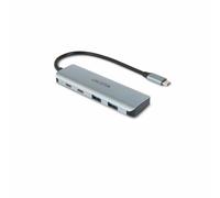 Hub Dicota 4 porte 10 Gbps USB Type-C D32061 alluminio argento