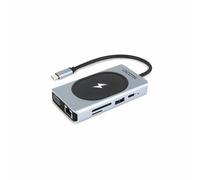 Hub Dicota 7 porte USB 4 Gigabit HDMI VGA 100 W D32059 Alluminio