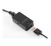 EXTENDER DIGITUS A USB 2.0 TO RJ45, FINO A 50mt TRAMITE CAVO RETE CAT 5E, NERO, DA70141