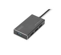 Hub Digitus 4 porte 5 Gbps USB 3.2 Gen 1 alluminio nero cavo 1,2 m