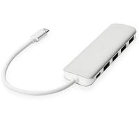 Hub USB Type-C™ a 4 porte (USB 3.0) + PD argento
