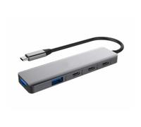 Hub DLH 5 porte 10 Gbps USB-C DY-TU5200 con cavo 16 cm 100 W grigio