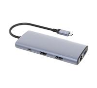 Hub DLH 8 porte 10 Gbps USB-C DY-SA5375 Doppio HDMI 4K 60Hz Ethernet Gigabit
