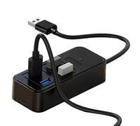 Hub espandibile USB 3.0 con potente alimentazione di ricarica, trasferimento dati veloce, espansore USB per laptop, unità flash, HDD, console, stampante, fotocamera, tastiera,