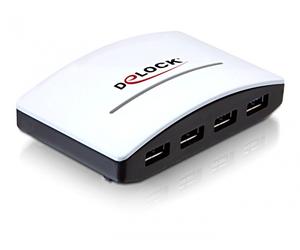 HUB esterno USB 3.0 DeLOCK a 4 porte 5000 Mbit/s nero, bianco - Nouvo