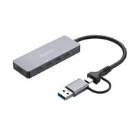 Ewent Hub USB-C 3.2 Gen2 4 in 1 10Gbps, Adattatore Multiporta con 4 Porte USB-C, Imput Alimentazione USB-C 5V, Compatibile Laptop Tablet MacBook e Smartphone, Windows, Mac e Linux
