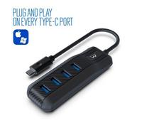 HUB Ewent USB 3.0 Superspeed 5Gbps 4 Porte con connessione TYPE-C cod. EW1137