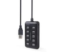 Hub Gembird 10 porte USB 2.0 modello UHB-U2P10P-01 con cavo e LED