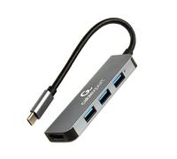 E_0002_S9115216 Gembird Hub USB-C 4 Porte GEMBIRD A-CM-COMBO2-01 Bianco Grigio I