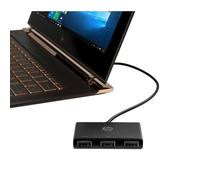 Hub HP 3 porte USB 3.2 Gen 1 USB-C a USB-A portatile nero leggero