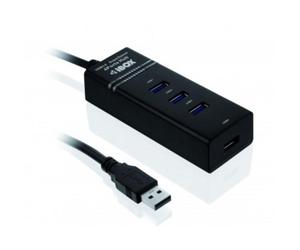 Hub iBOX 4 porte 5000 Mbit/s USB 3.2 Gen 1 IUH3FB con cavo 0,5 m Nero