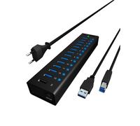 Hub ICY BOX 14 porte 5000 Mbit/s IB-AC6113 alluminio nero DC 12 V