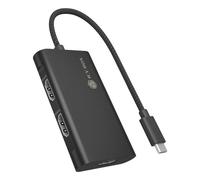 Hub ICY BOX 3 porte HDMI 10 Gbps USB 3.2 Gen 2 IB-AD1030-C cavo 20 cm