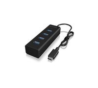 Hub ICY BOX 4 porte 5000 Mbit/s IB-HUB1409-C3 alluminio nero USB 3.2 Gen 1