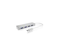 Hub ICY BOX 4 porte 5000 Mbit/s IB-HUB1425-C3 alluminio argento