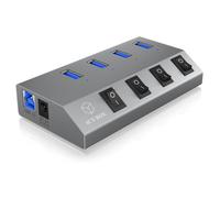 Hub ICY BOX 4 porte USB 5 Gbps IB-HUB1405 Alluminio Alimentazione AC