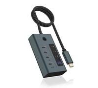 Hub ICY BOX 4 porte USB-C 10 Gbps IB-HUB1454-C31 Alluminio Extra Alimentazione 20 W