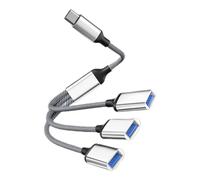 Hub in lega di tipo C con 3 porte USB cavo intrecciato tipo C a 3 USB2.0 OTG adattatore splitter cavo linea dati