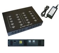 HUB INDUSTRIALE / STAZIONE DI CARICA USB 2.0 - 20 PORTE - 90 WATT