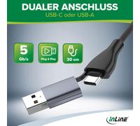 Hub lettore di schede multiplo USB 3.2 - SD-TF-MS-XD-CF - 3 porte USB-A - Doppio NEW